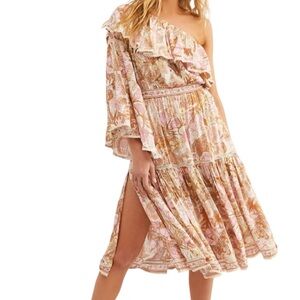 Spell & The Gypsy Jungle One Shoulder Midi Dress SMALL